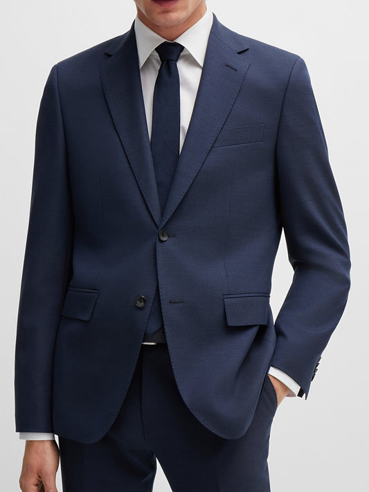 Plus Size Navy Blue Two-Piece Suit