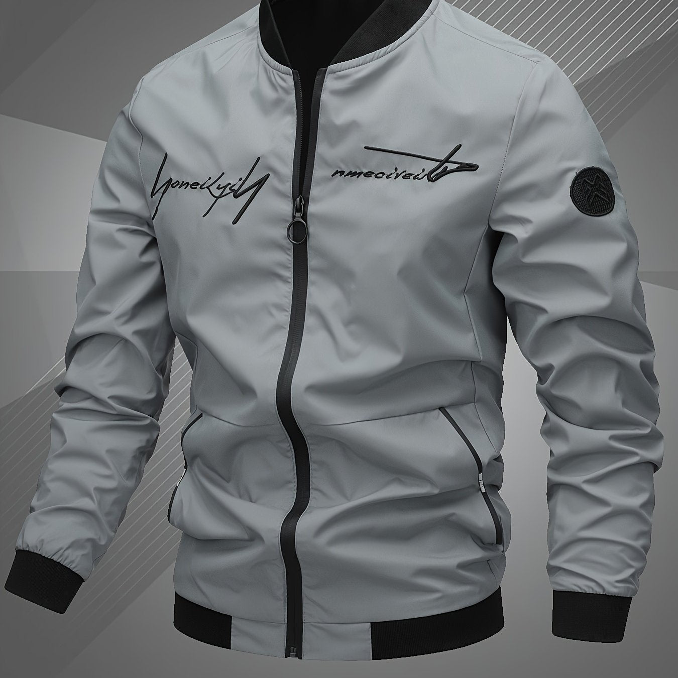 Men's Plus Size Baseball Jacket