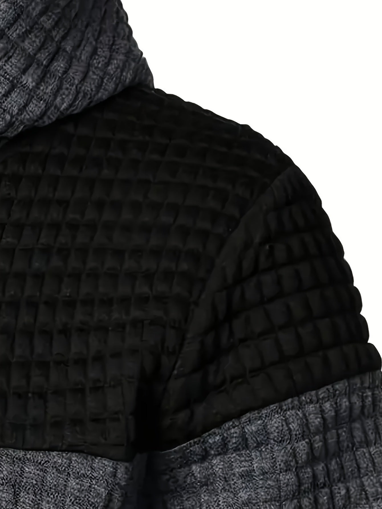 Plus Size Men's Contrast Color Hooded Sweatshirt For Spring Fall Winter