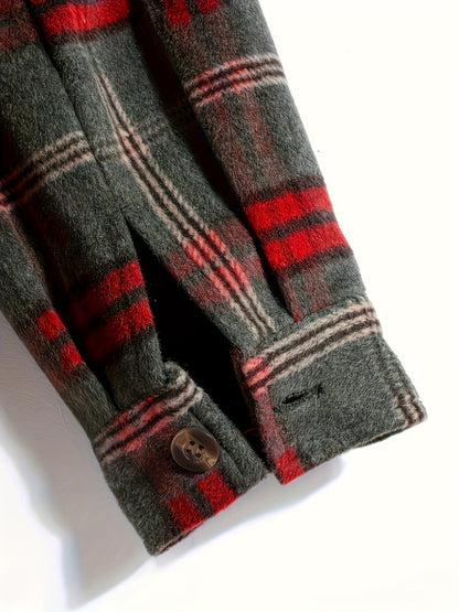 Men's Plus Size Casual Plaid Hooded Jacket