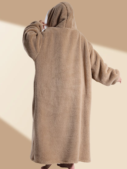 Plus Size Hooded Fleece Sweatshirt