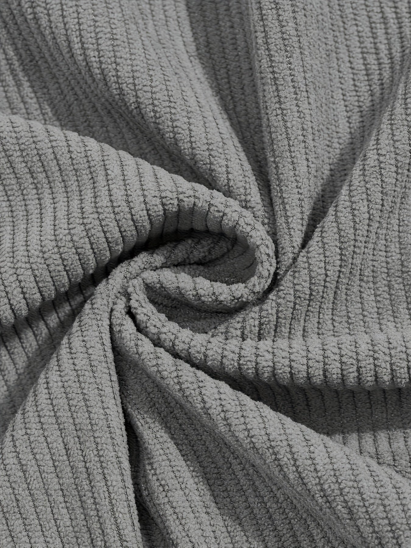 Plus Size Casual Sweater - Thick Stand Collar Cardigan with Button Front Closure