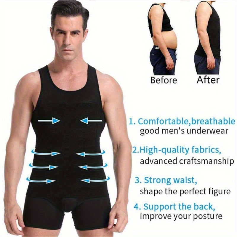Men's High-Elasticity Waist Control Shapewear Vest
