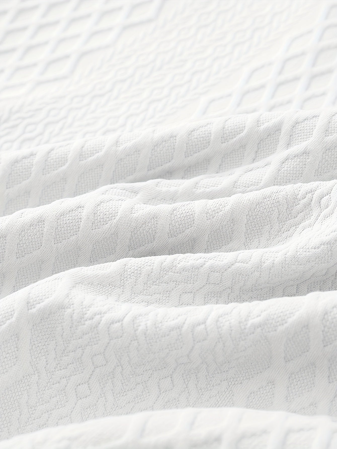 Plus Size Casual Grid-Pattern Sweater