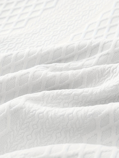 Plus Size Casual Grid-Pattern Sweater