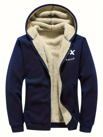 Men’s Plus Size Corduroy Sherpa-Lined Jacket