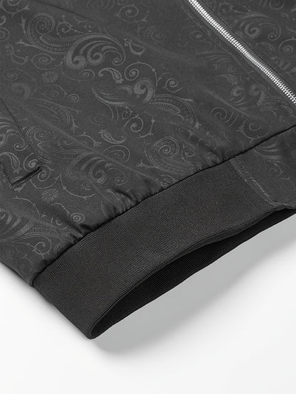 Plus Size Jacket - Fall/Winter Outerwear with Geometric Pattern