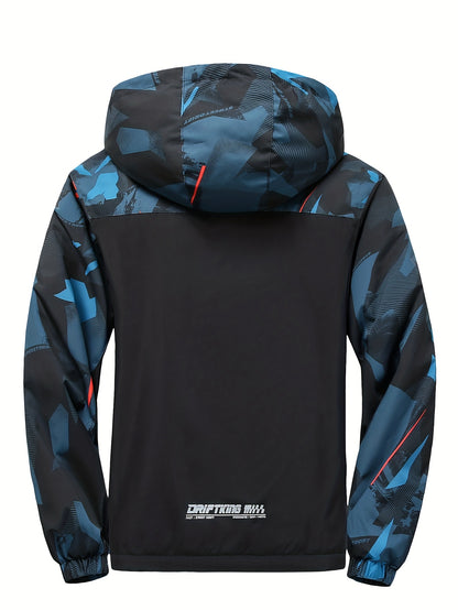 Men'S Plus Size Hooded Jacket - Thickened Winter Coat with Full-Zip Closure