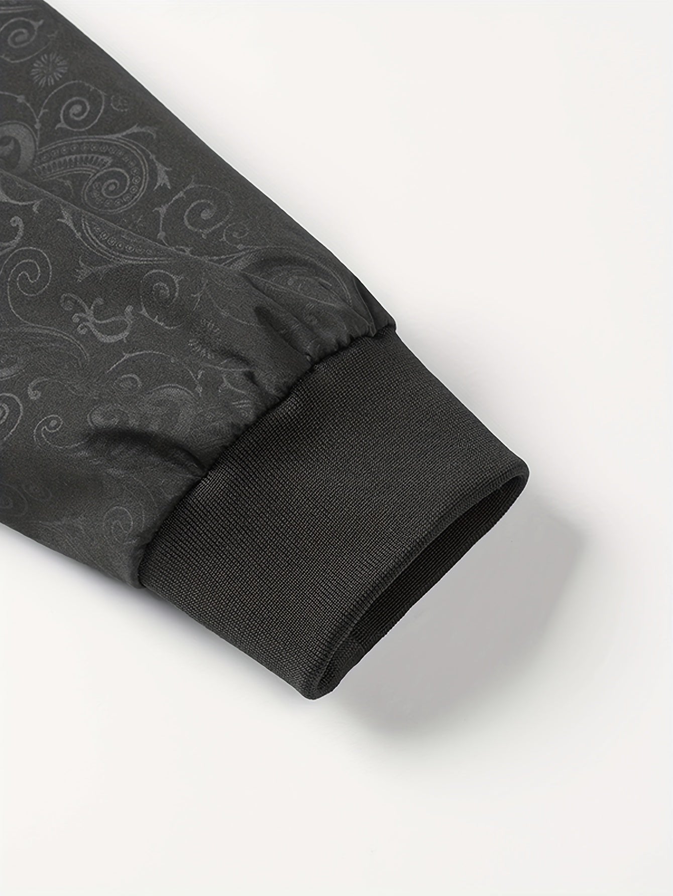 Plus Size Jacket - Fall/Winter Outerwear with Geometric Pattern