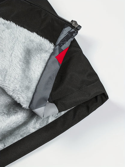 Men'S Plus Size Hooded Jacket - Thickened Winter Coat with Full-Zip Closure