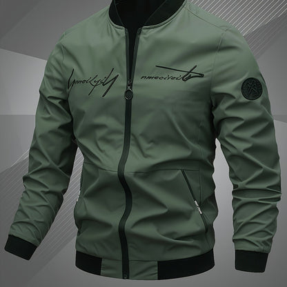 Men's Plus Size Baseball Jacket