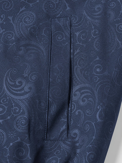 Plus Size Jacket - Fall/Winter Outerwear with Geometric Pattern