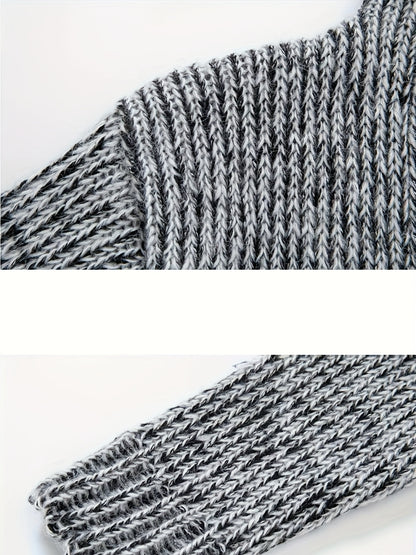 Plus Size Knit Hooded Cardigan Stylish Sweater Coat