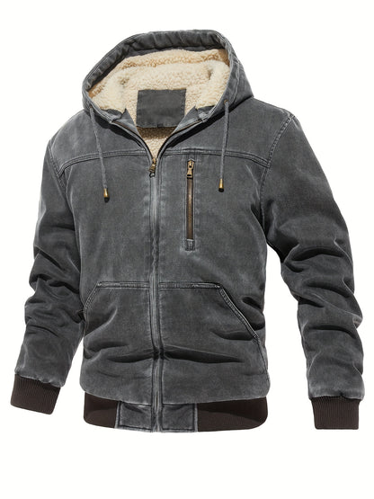 Men’s Plus Size Puffer Hooded Jacket