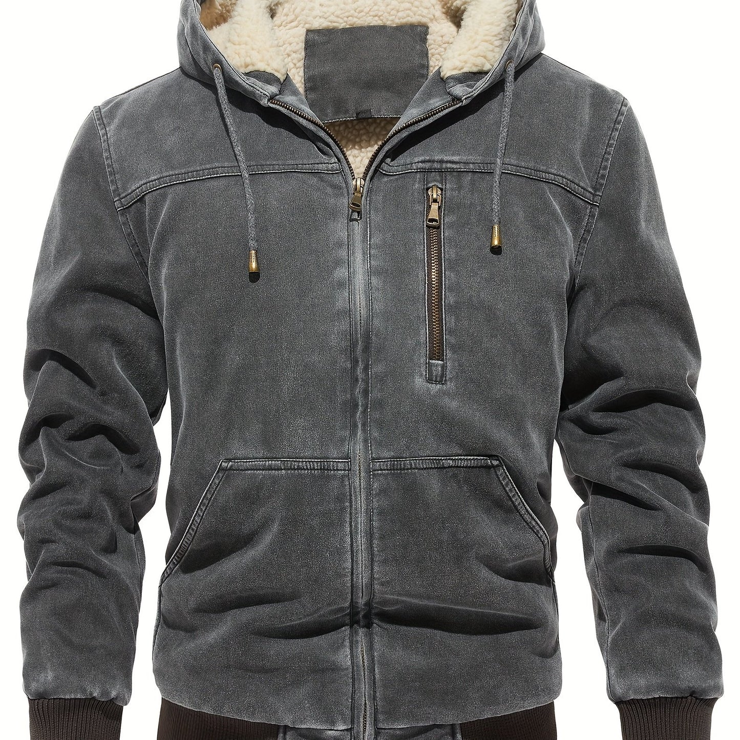 Men’s Plus Size Puffer Hooded Jacket