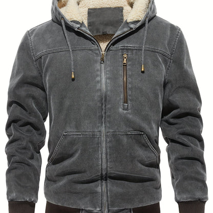 Men’s Plus Size Puffer Hooded Jacket