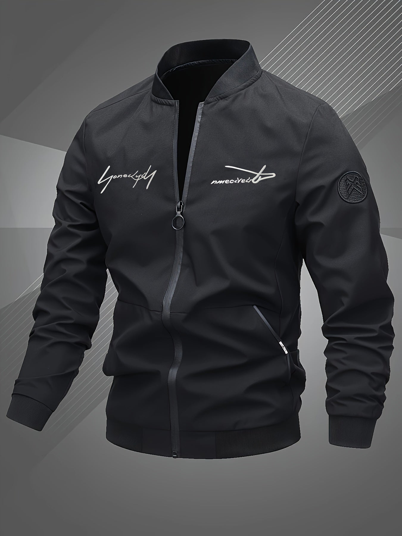 Men's Plus Size Baseball Jacket