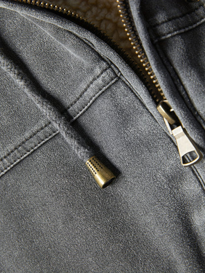 Men’s Plus Size Puffer Hooded Jacket