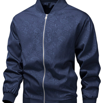 Plus Size Jacket - Fall/Winter Outerwear with Geometric Pattern