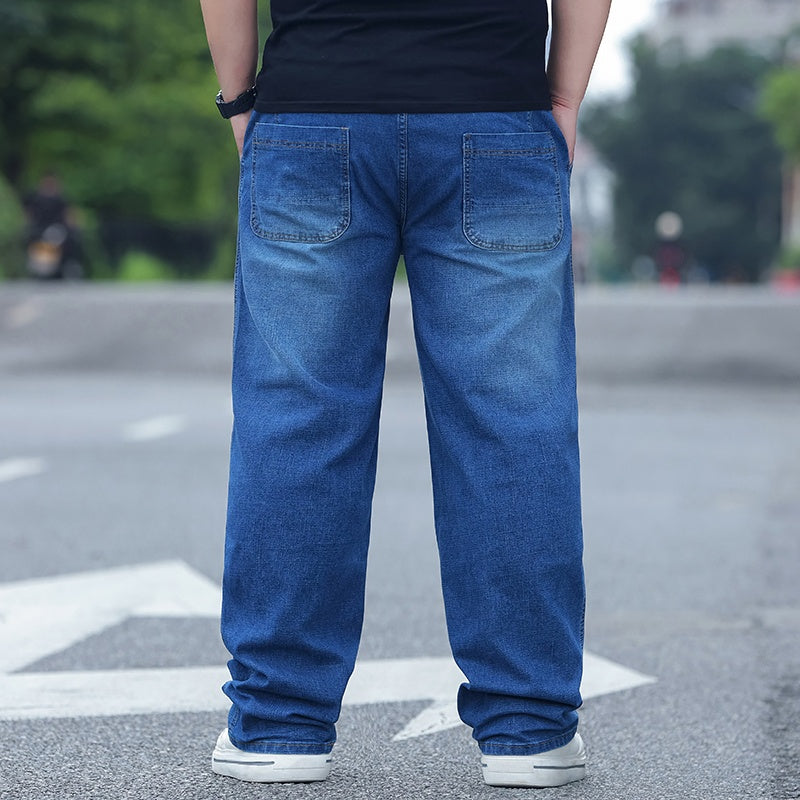 Oversized Loose-Fit High-Waisted Stretch Pants with Elastic Waist & Drawstring