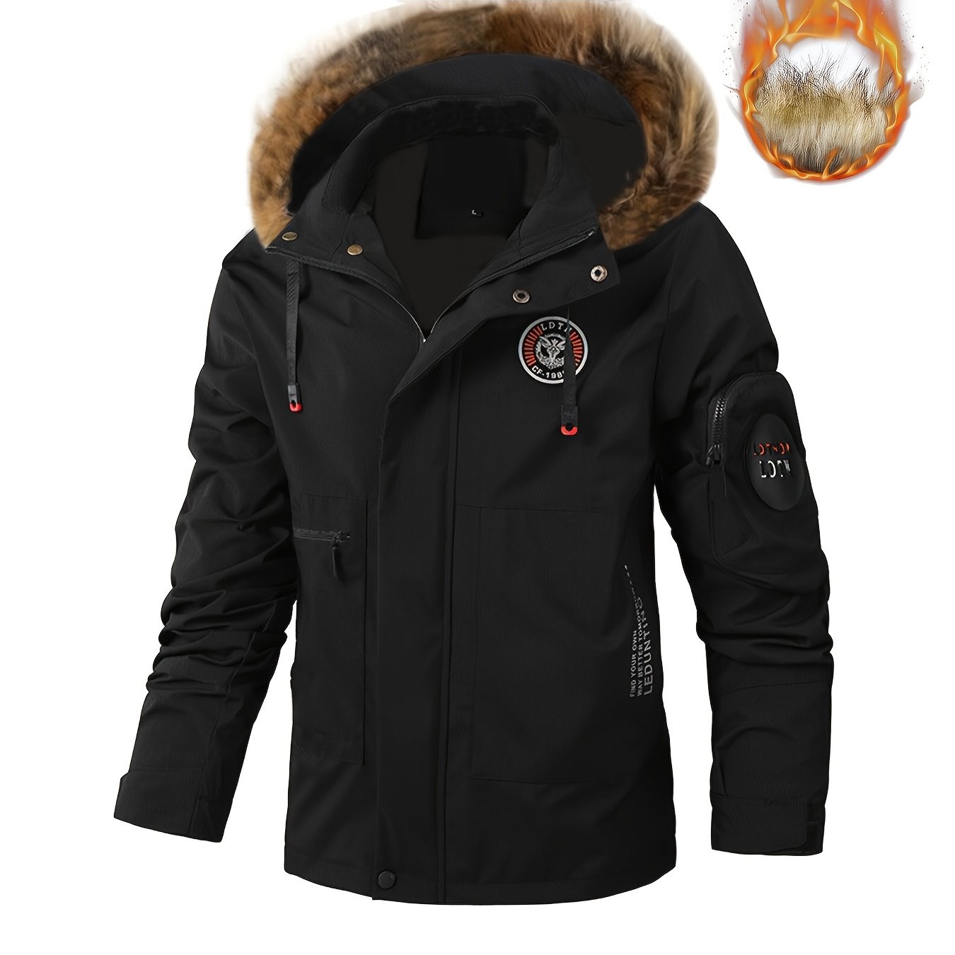 Men's Plus Size Casual Autumn and Winter Flight Jacket