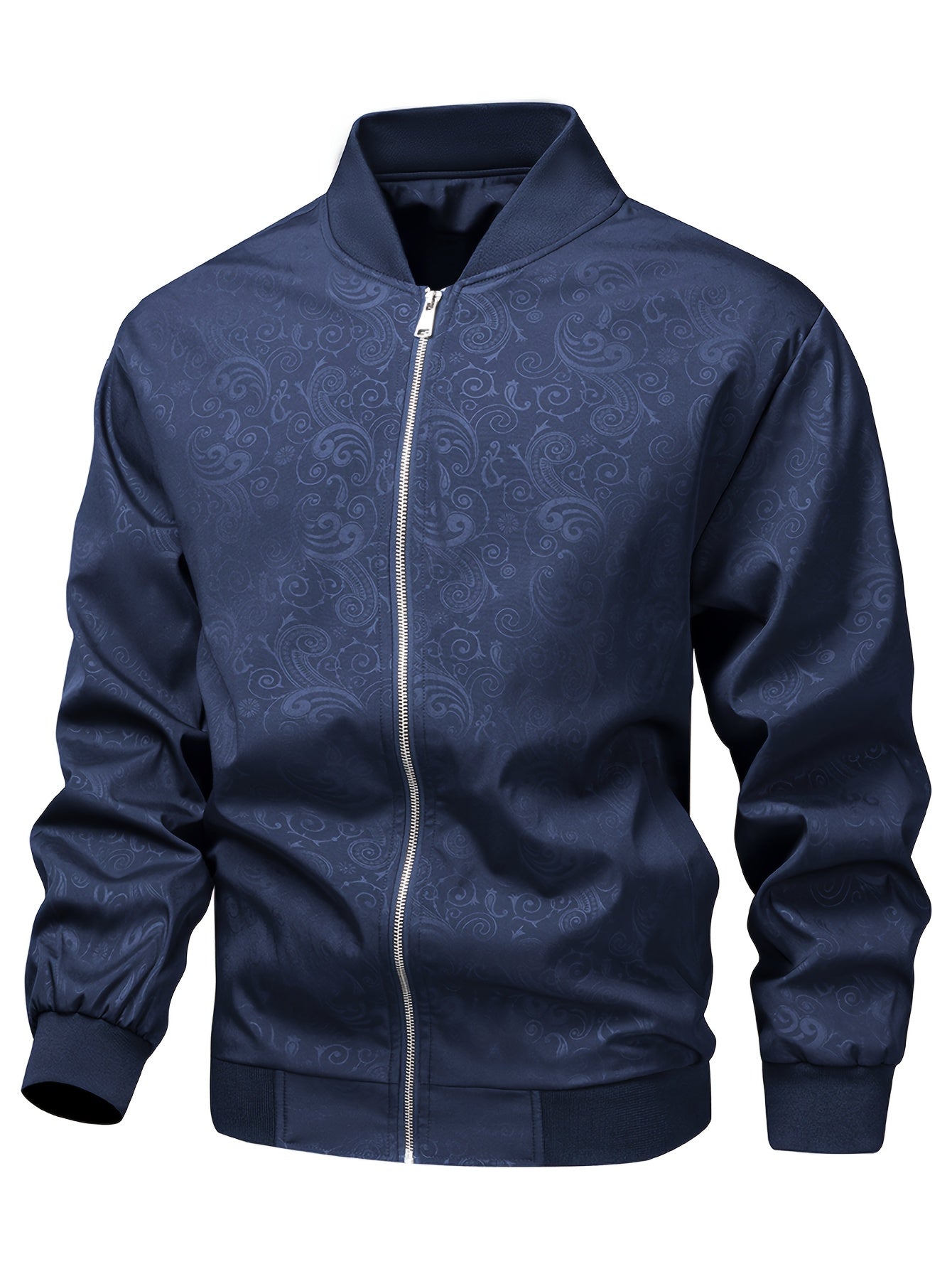 Plus Size Jacket - Fall/Winter Outerwear with Geometric Pattern