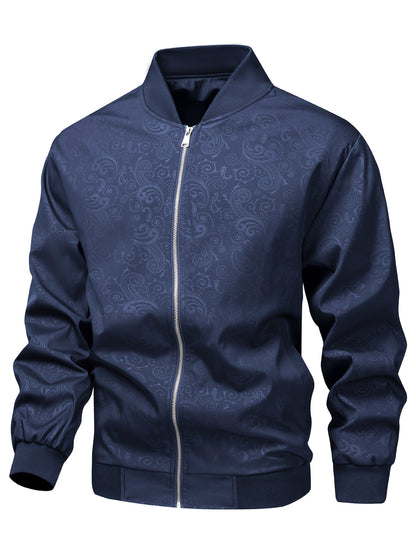 Plus Size Jacket - Fall/Winter Outerwear with Geometric Pattern