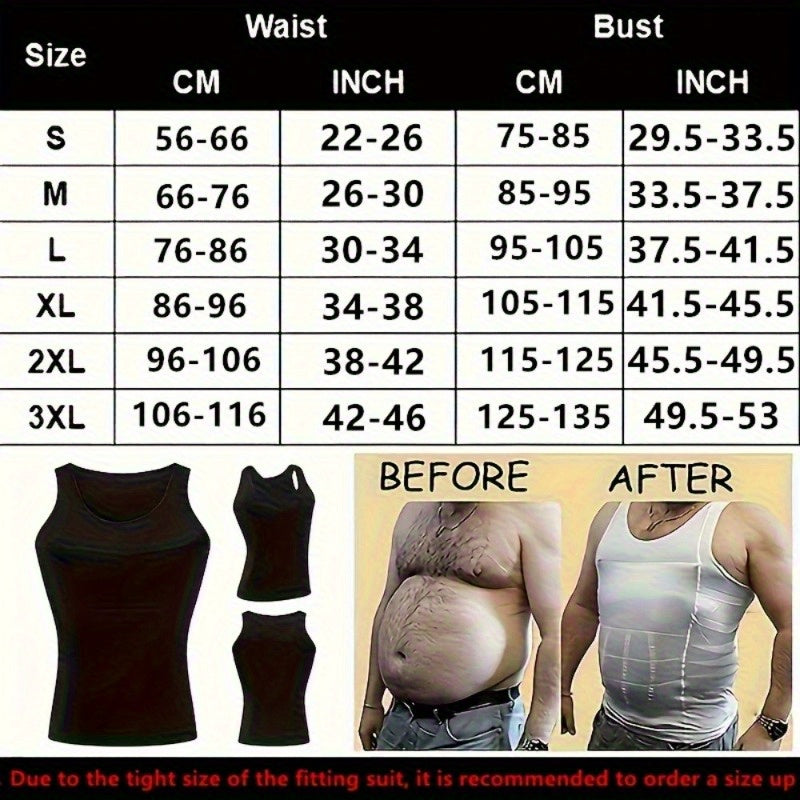 Men's High-Elasticity Waist Control Shapewear Vest