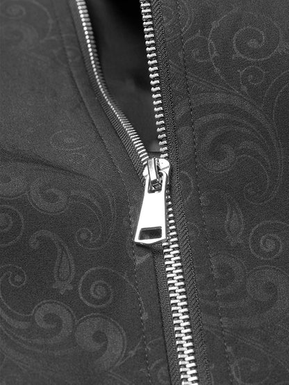 Plus Size Jacket - Fall/Winter Outerwear with Geometric Pattern