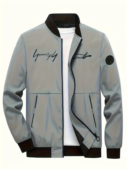 Men's Plus Size Baseball Jacket