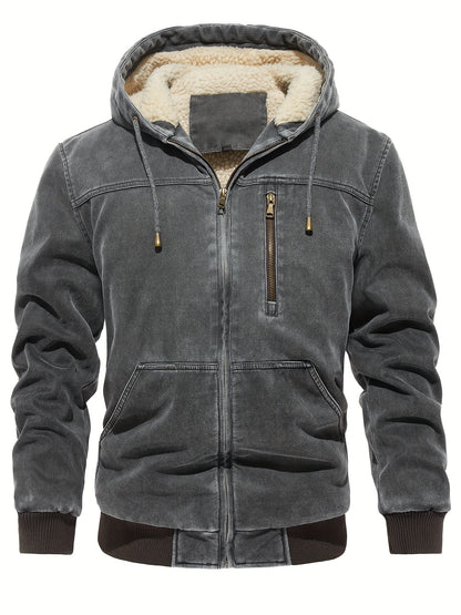 Men’s Plus Size Puffer Hooded Jacket