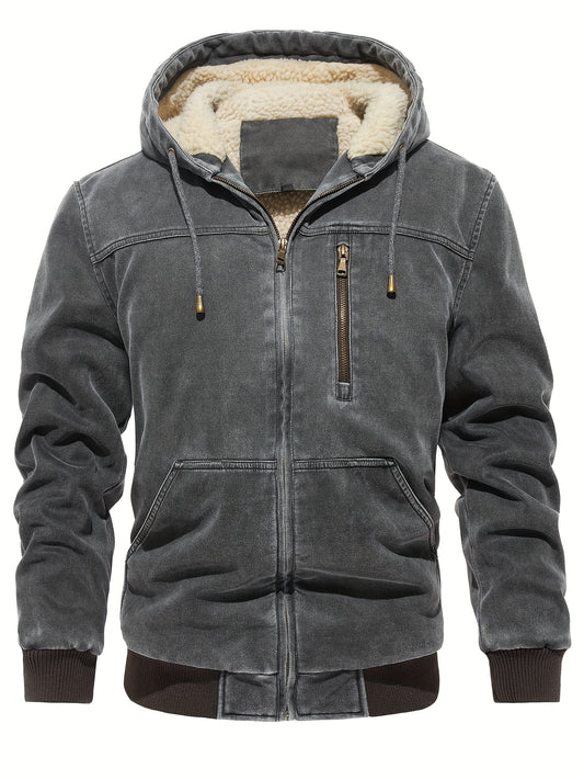 Men’s Plus Size Puffer Hooded Jacket