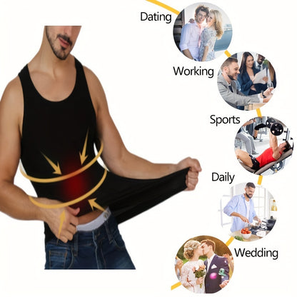 Men's High-Elasticity Waist Control Shapewear Vest