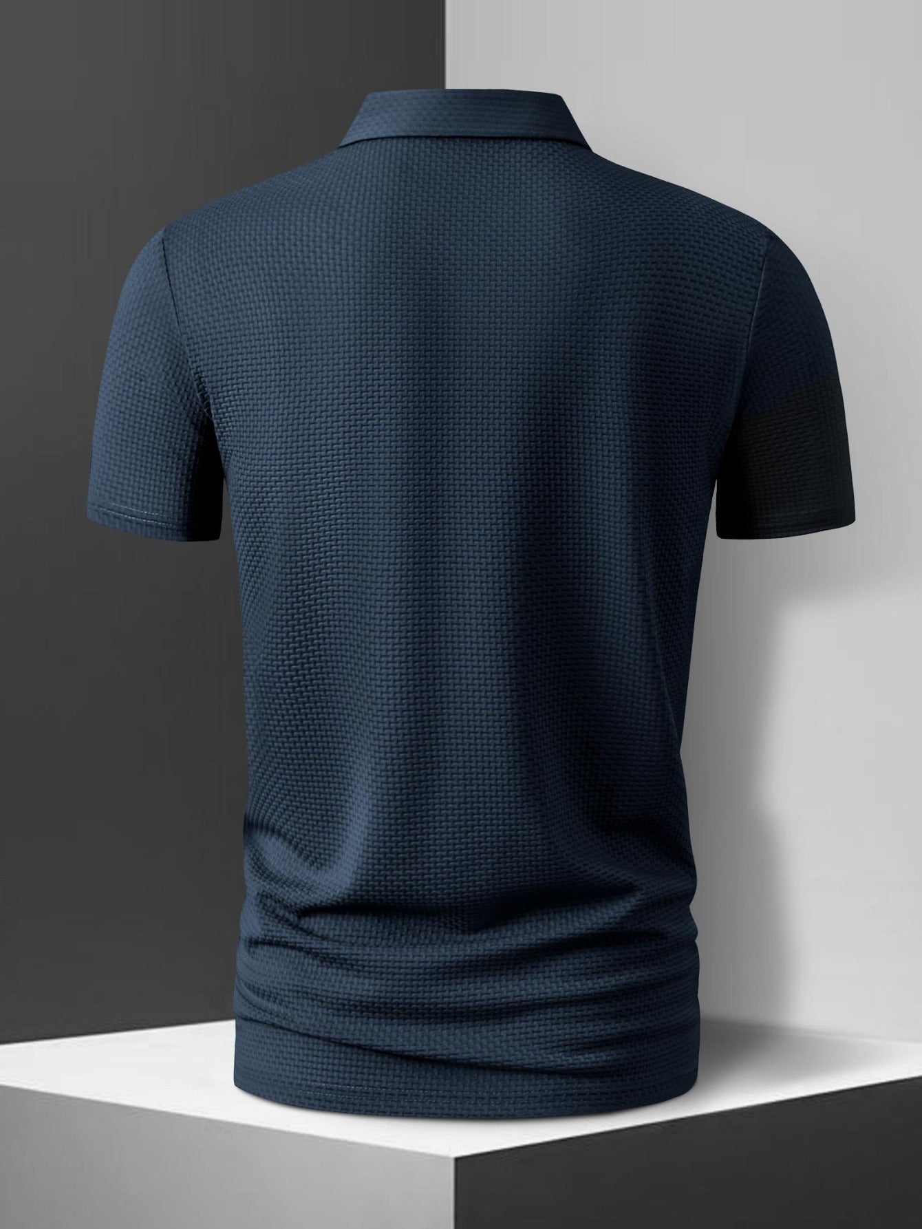 Plus Size Ice Sliky Fiber Fabric Polo Shirt - Lightweight Breathable Summer Casual